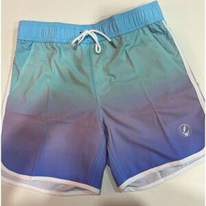Miracle Fit Swim Trunks Stealie Gradient Light Blue Purple